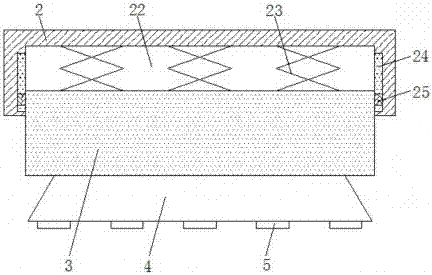 Bridge structure supporting frame with stabilizing function