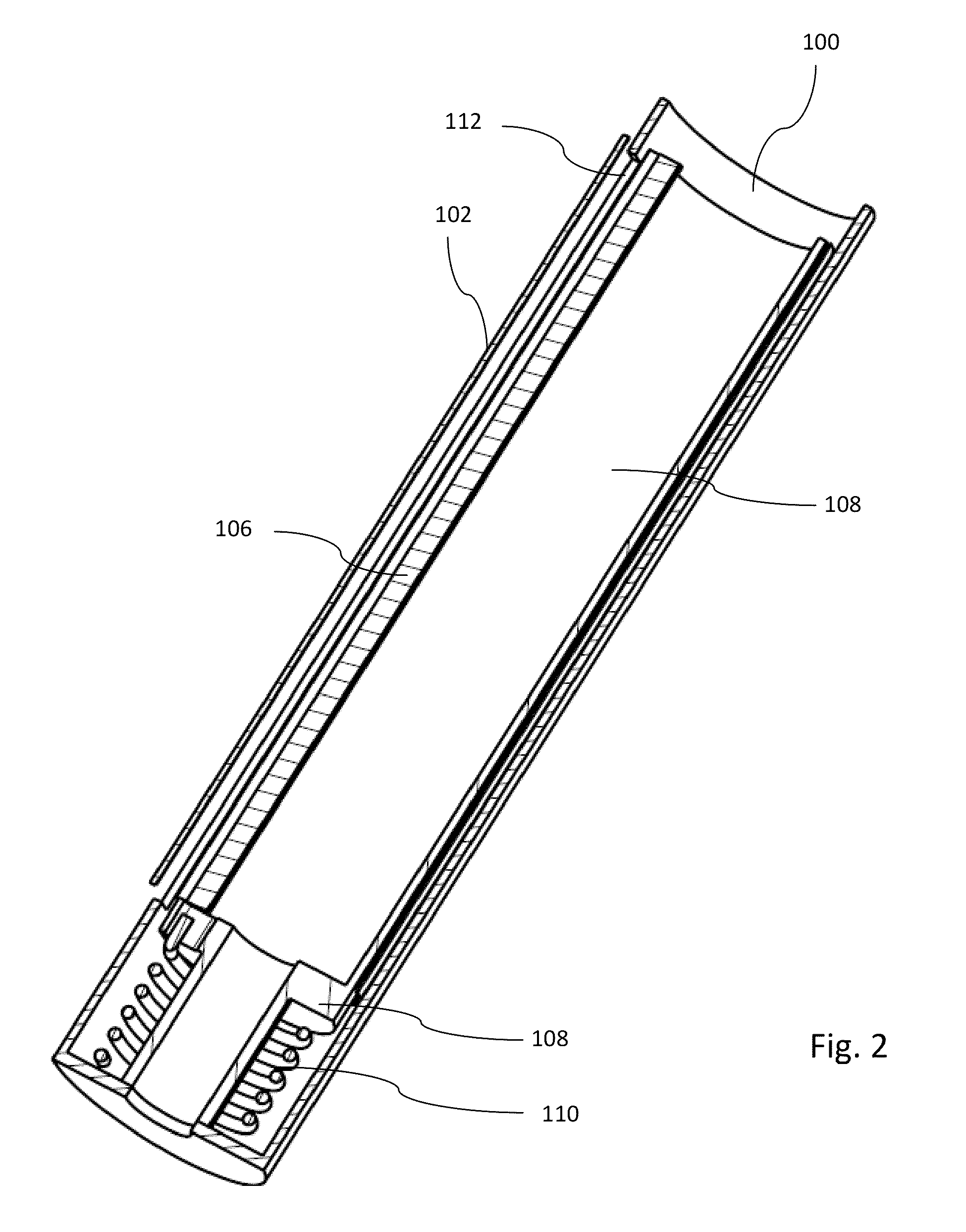 Drug delivery device with integrated extendable/retractable information display element