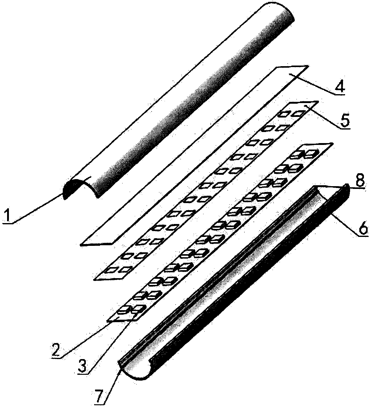 LED fluorescent lamp based on continuous spectrum fluorescent powder