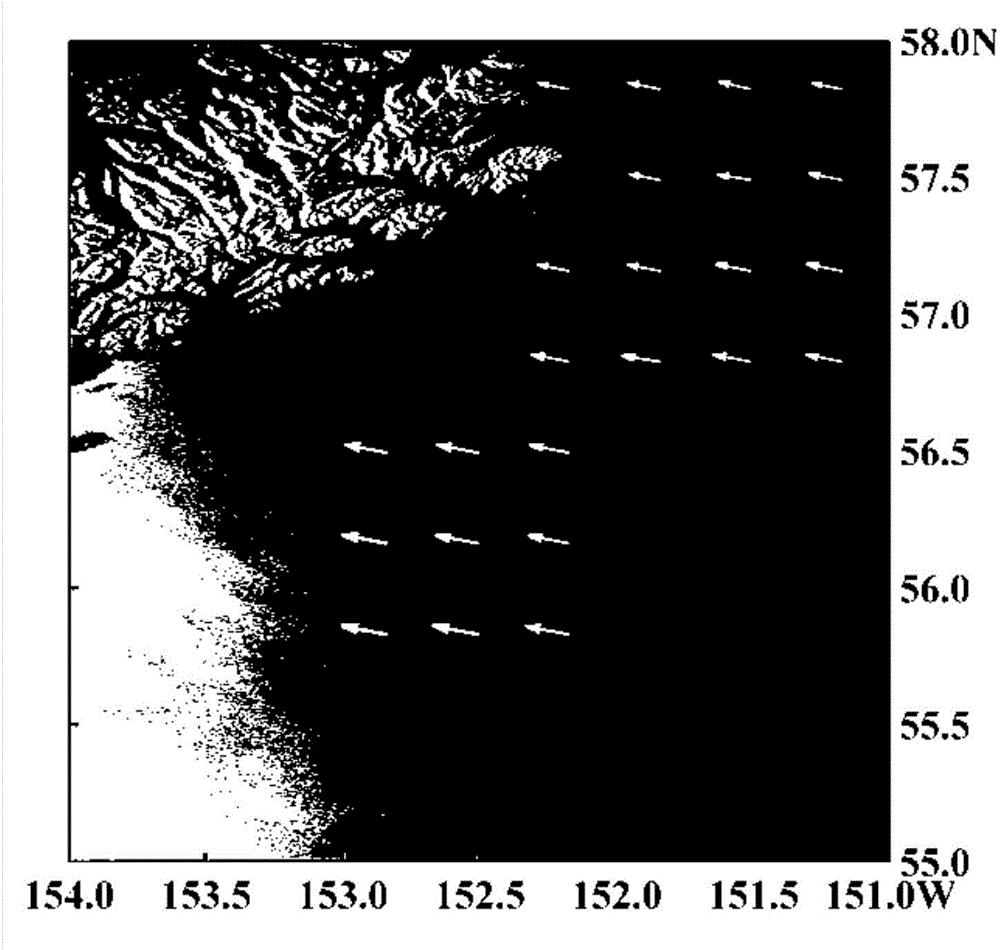 Sea surface wind field fusion method for SAR (Synthetic Aperture Radar) based on variation