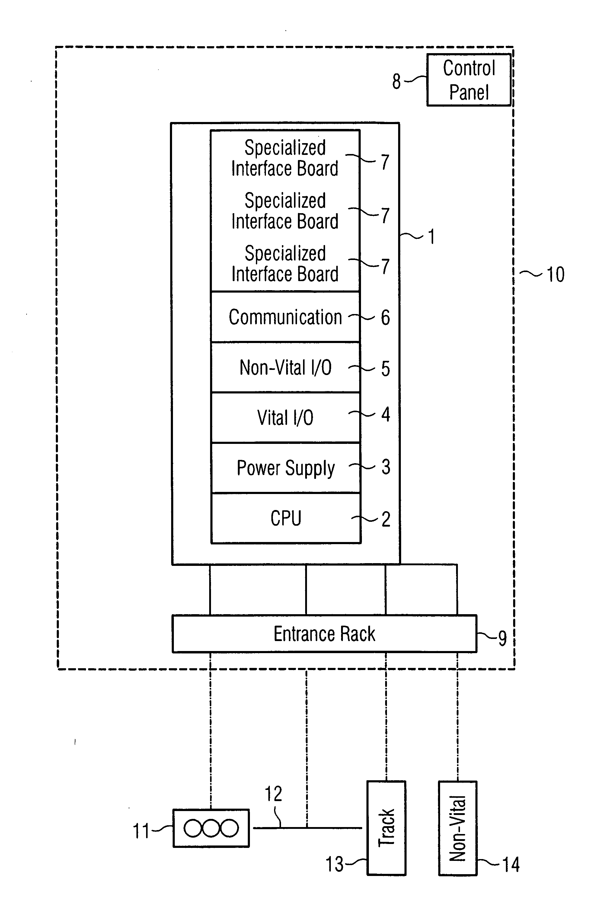 System architecture for controlling and monitoring components of a railroad safety installation