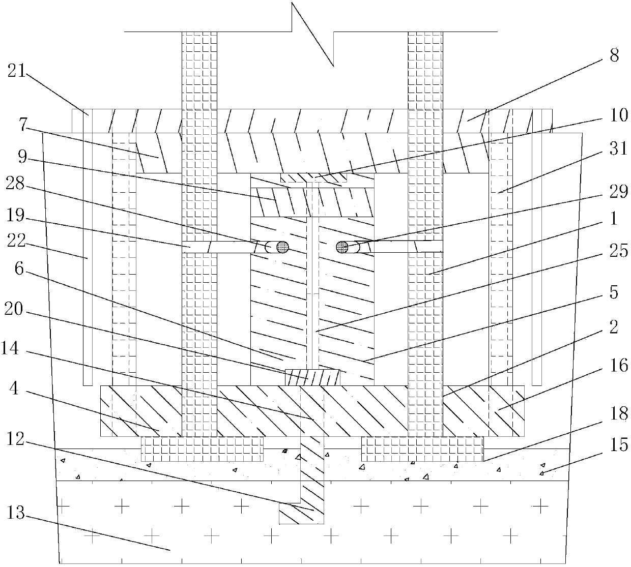 A construction method for refined pre-embedded structure of steel structure anchor bolts