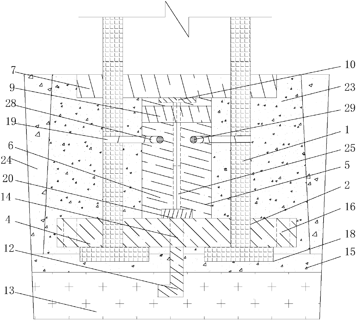 A construction method for refined pre-embedded structure of steel structure anchor bolts