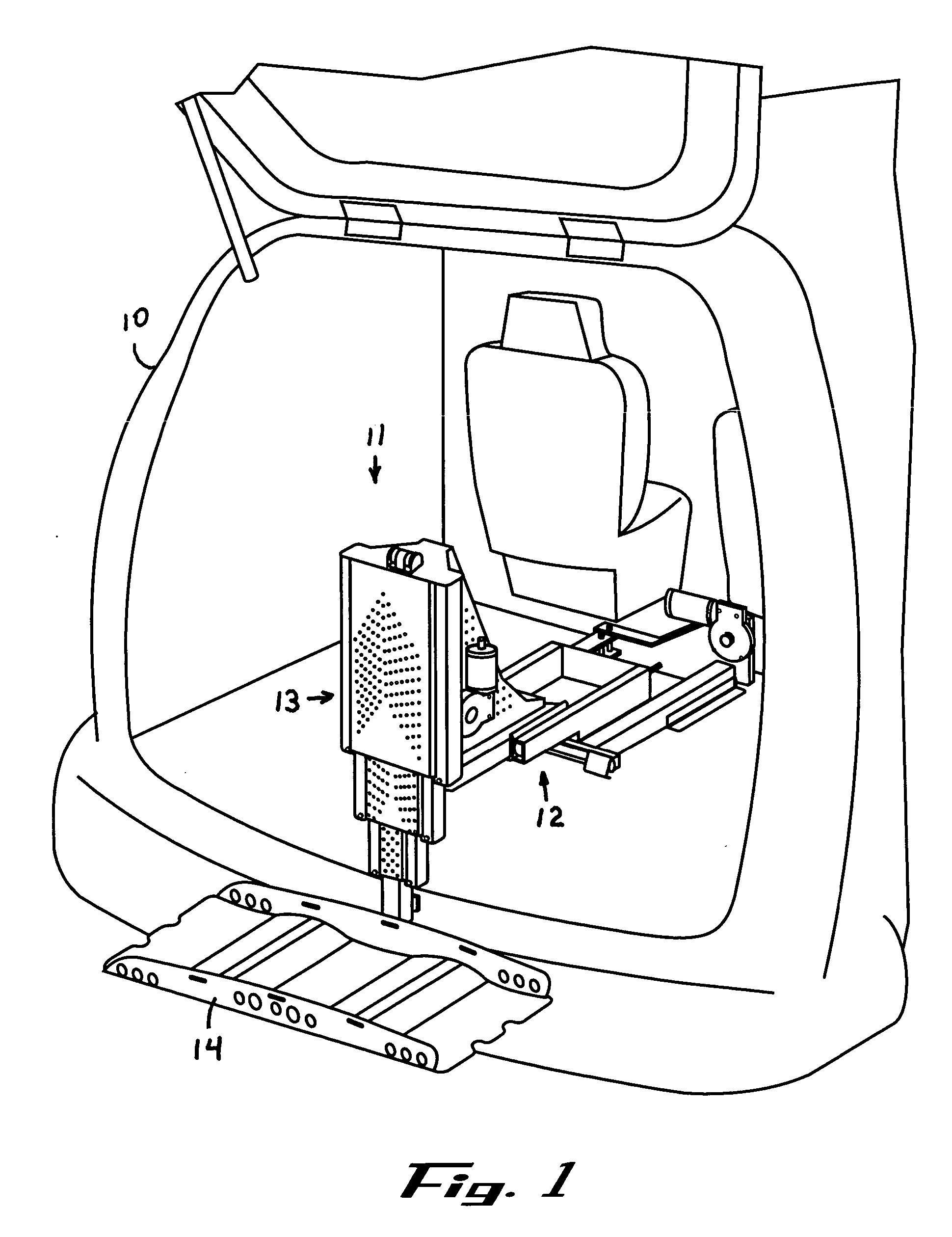 Internal lift for light duty motor vehicle