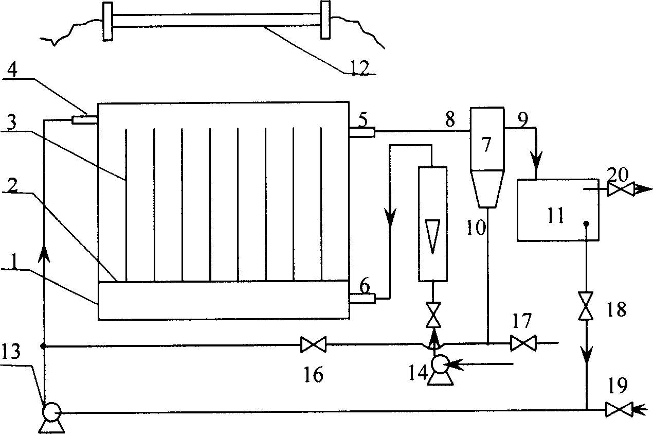 Labyrinth type current-crossing and bubbling photocatalytic reaction device and method for treating organic waste water thereby