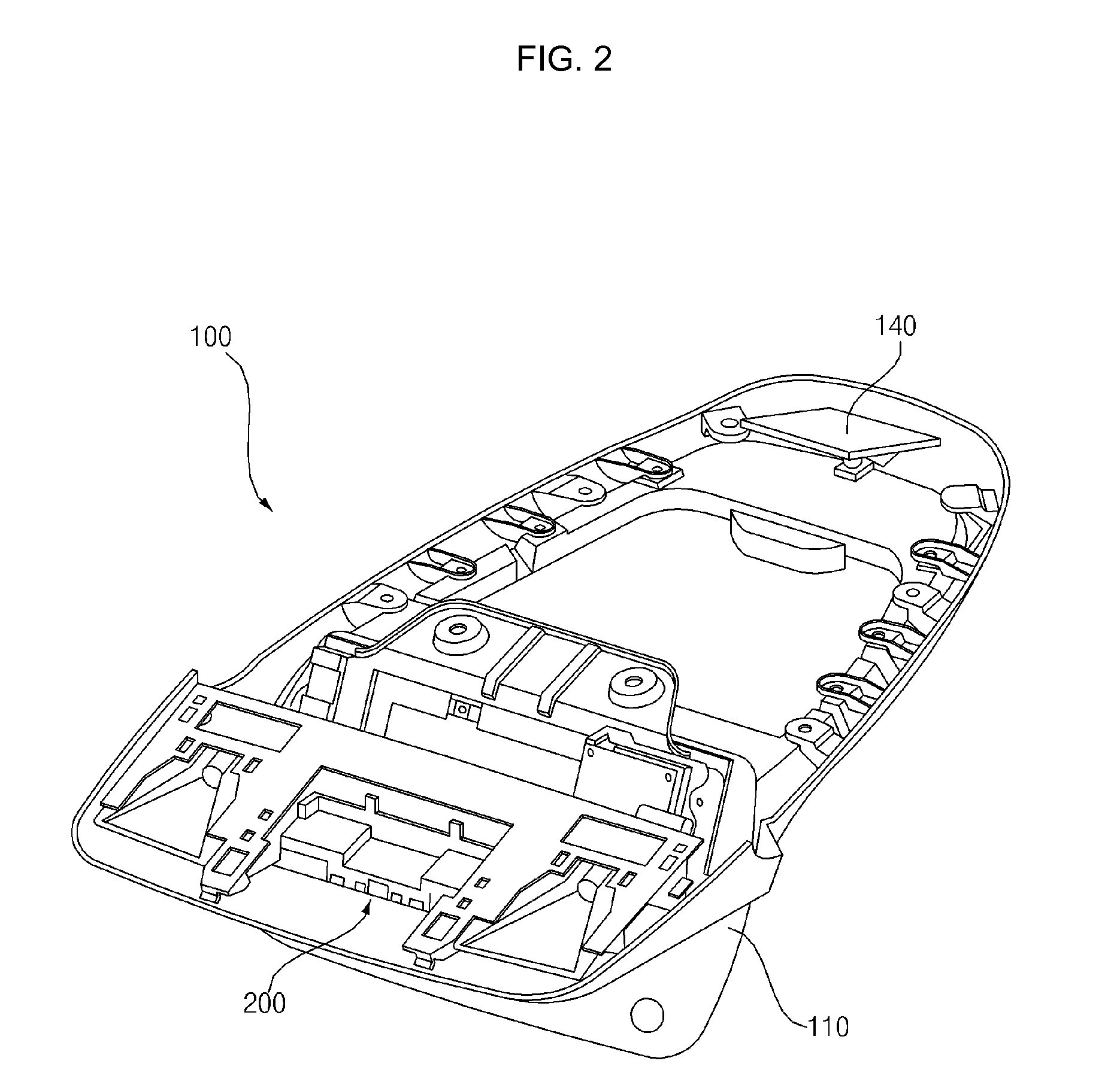 Integrated Overhead Console Assembly for Vehicle