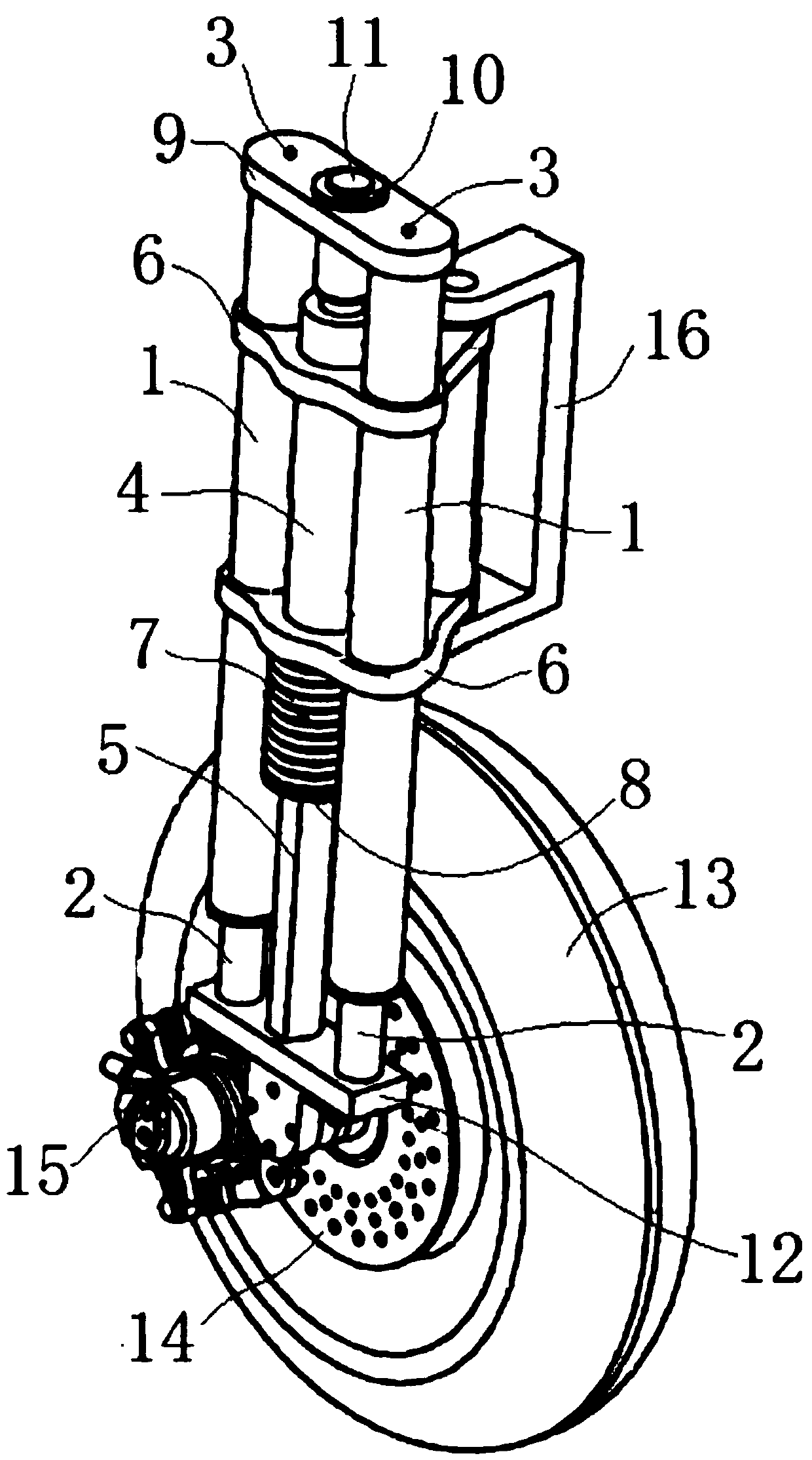 Liftable suspension for special vehicles