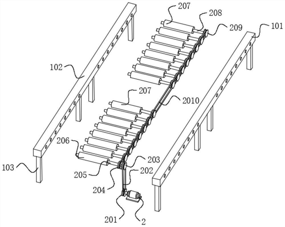 Article warehousing code scanning assembly based on database system