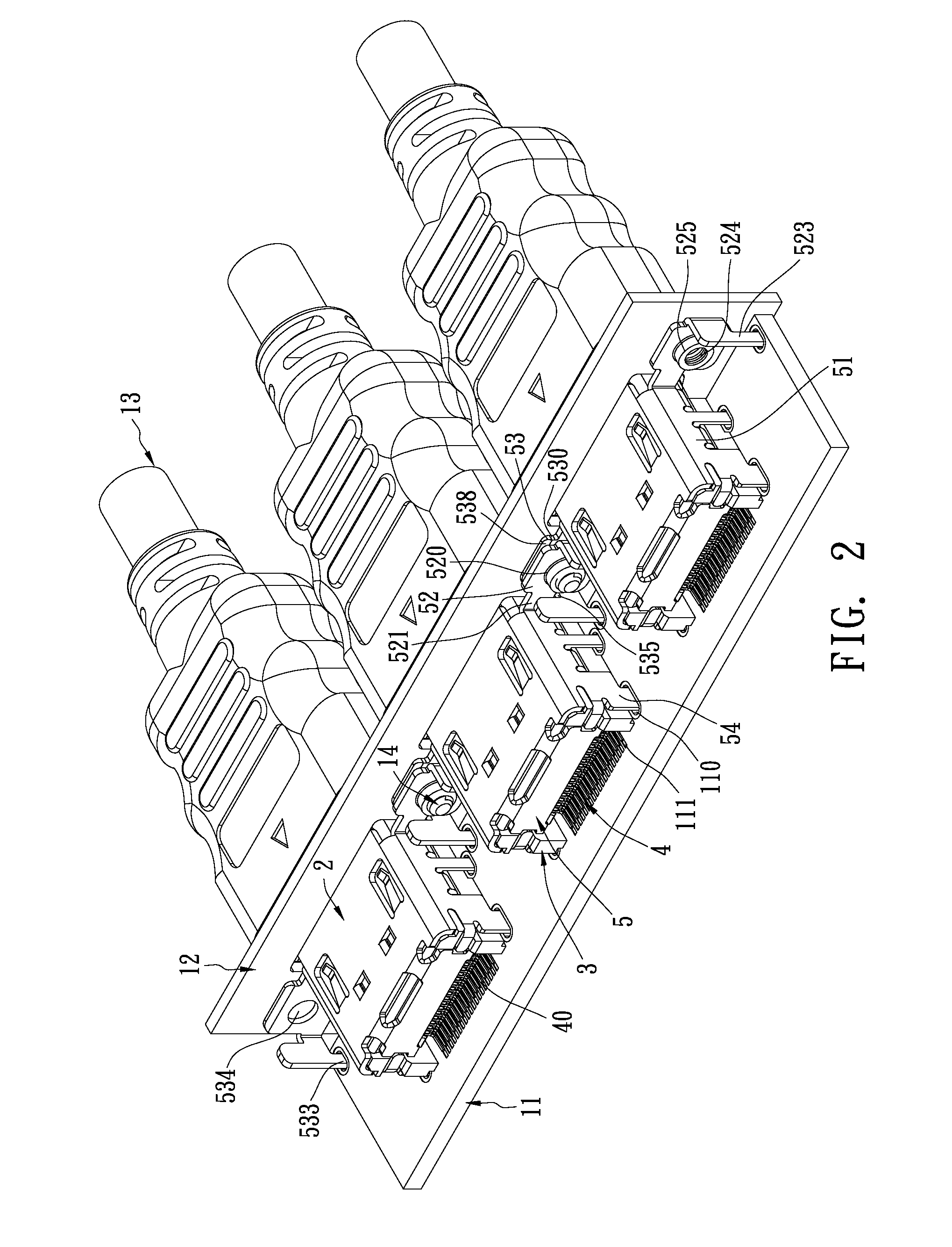 Connector with side flange