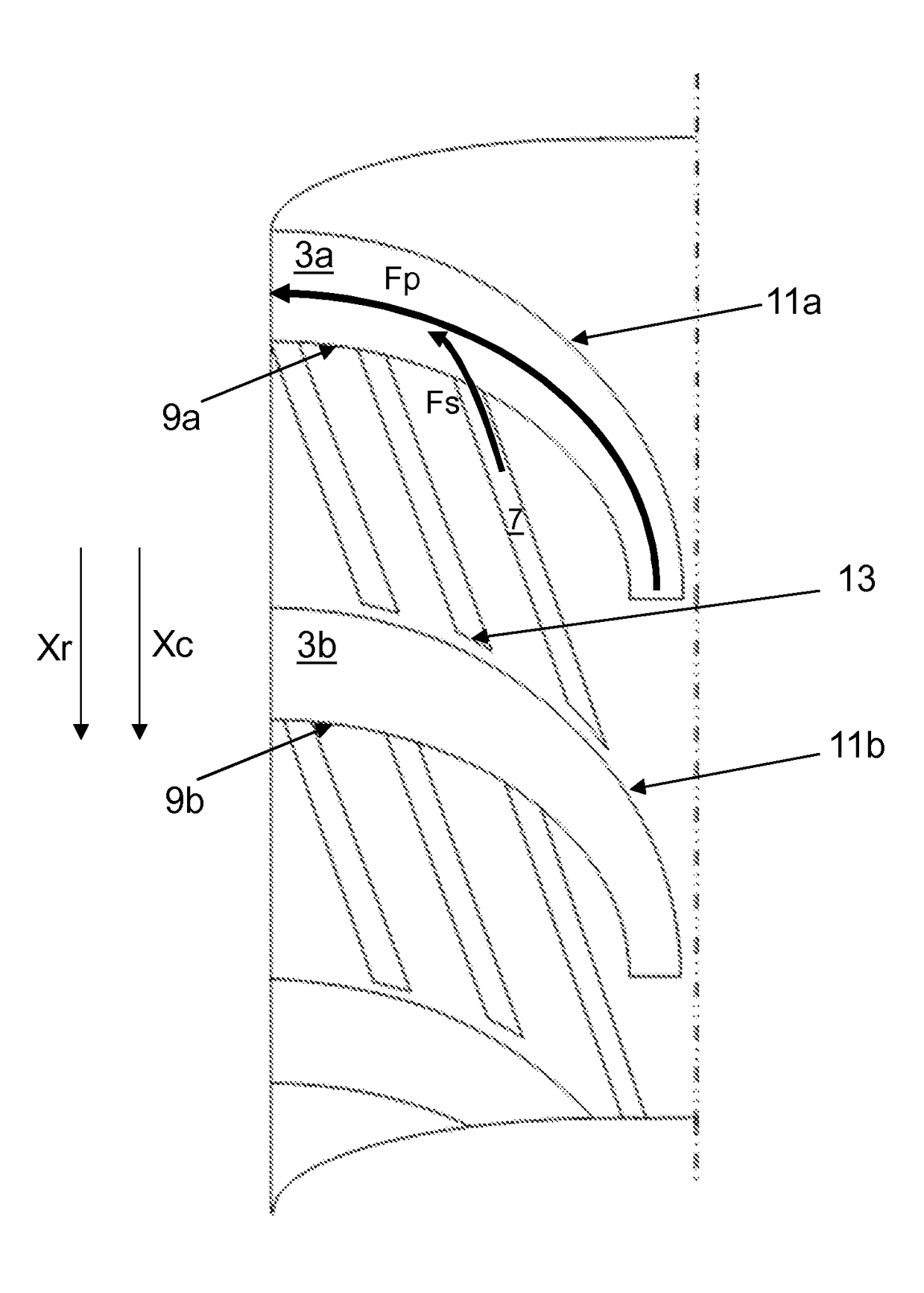 Tire tread with directional design