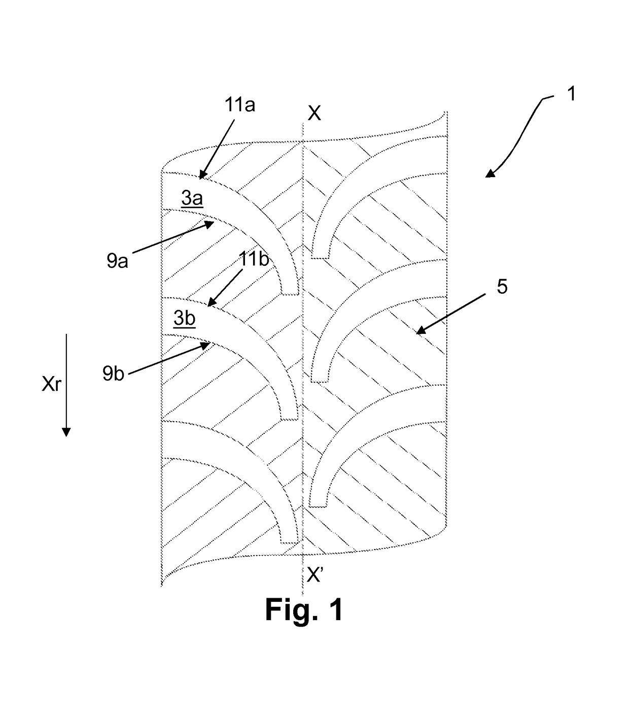 Tire tread with directional design