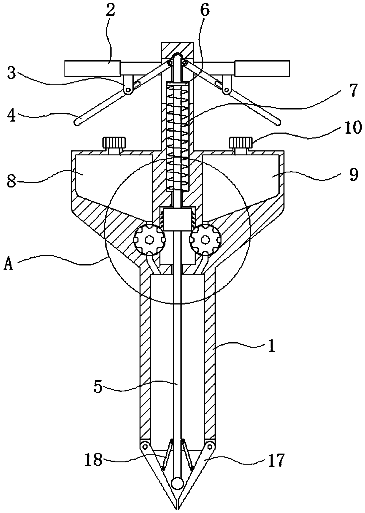 Agricultural seed crop cultivation device based on rotating disk measuring