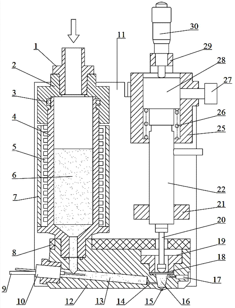 High-temperature hot-melting micro-jet dispensing device with piezoelectric drive diaphragm