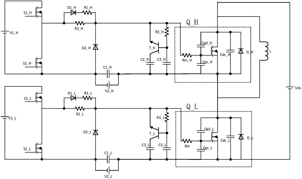 SiC MOSFET driving circuit with crosstalk suppression capability
