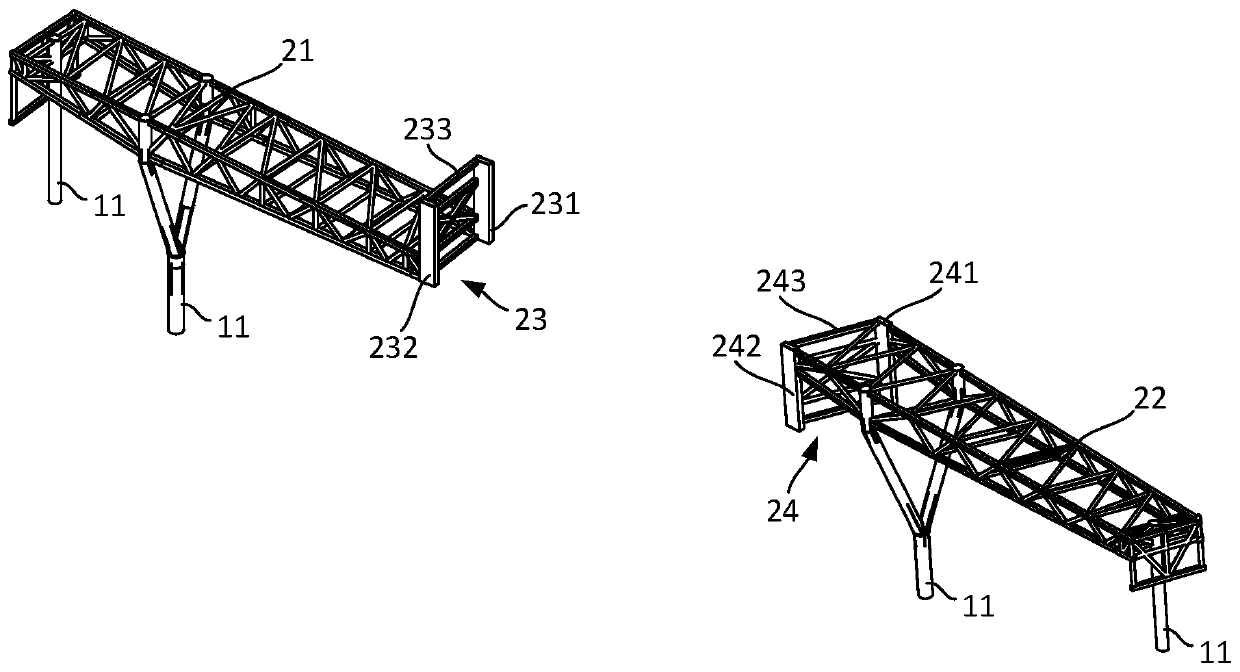 Installation method and installation structure of large-span space-degraded continuous steel truss