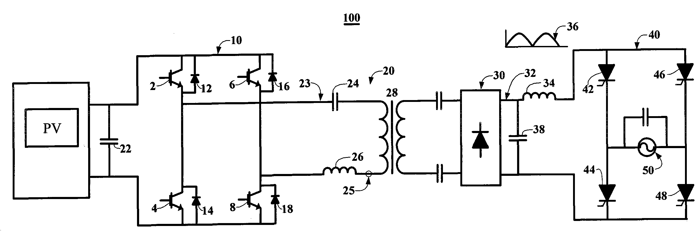 Direct-current tracing control high-power photovoltaic grid-connected inverter