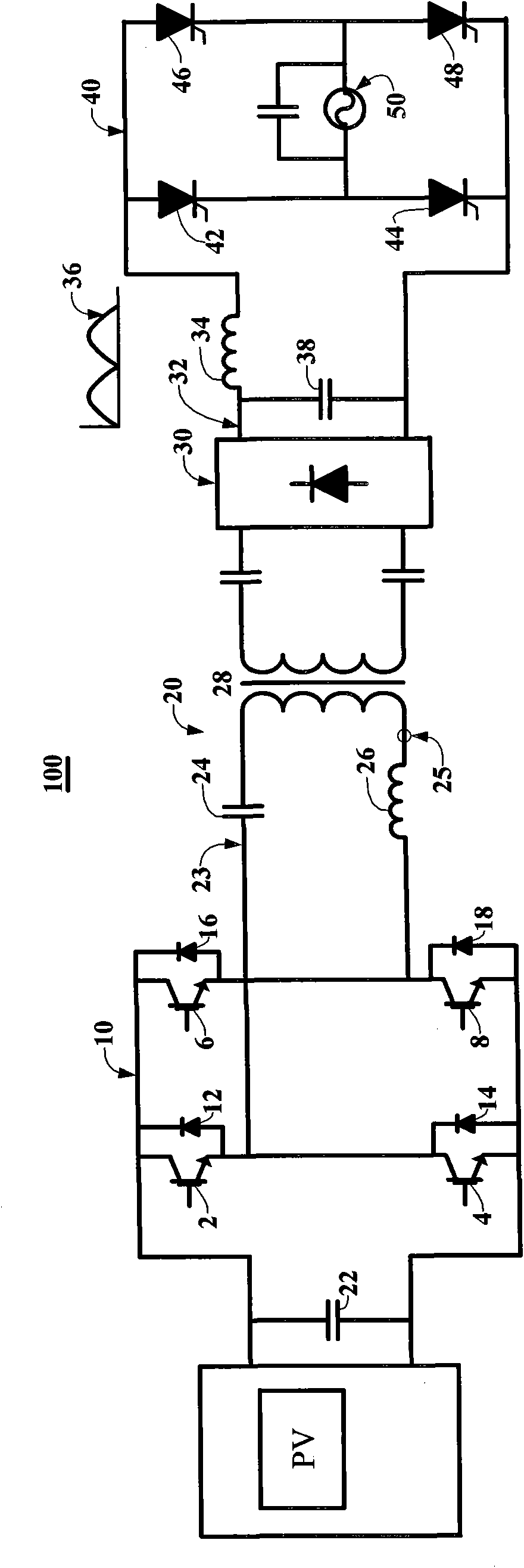 Direct-current tracing control high-power photovoltaic grid-connected inverter