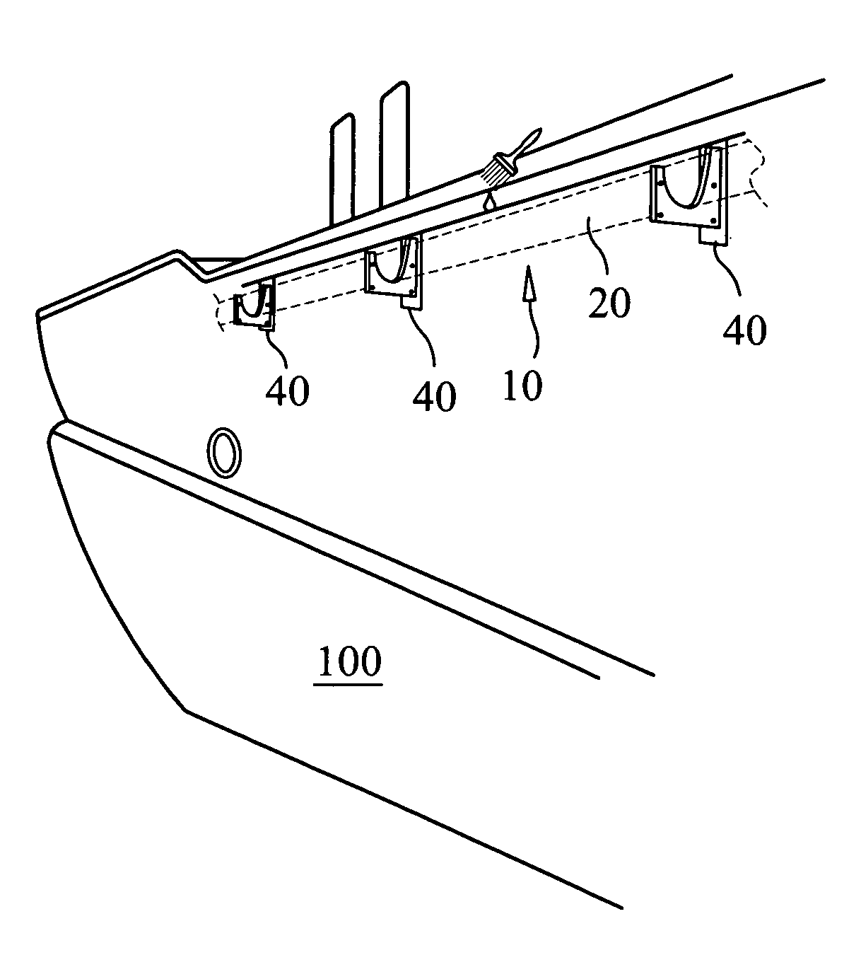 Material receiving and retaining bib and quick attachable/detachable frame assembly