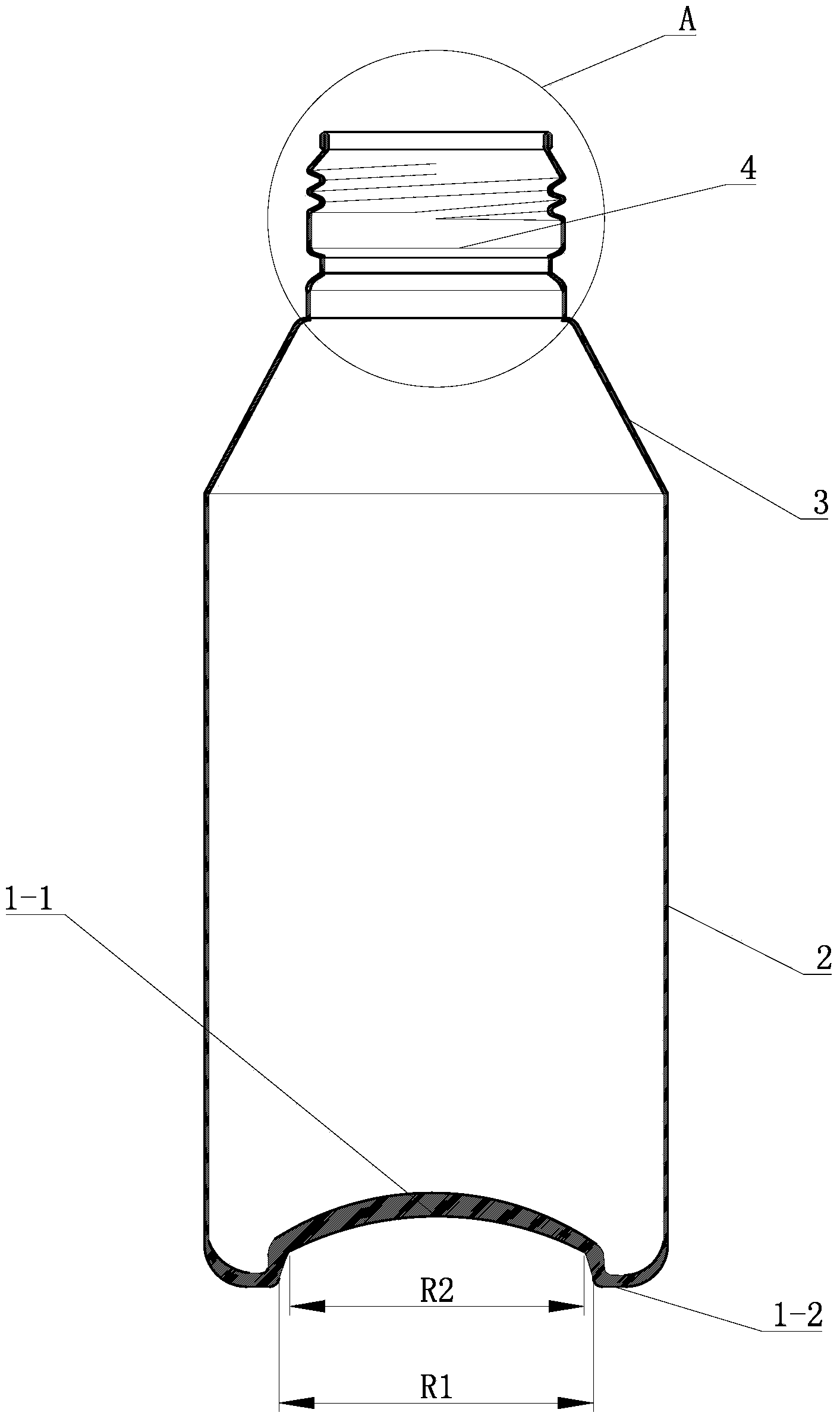 Aluminum thin-wall screw beverage bottle and manufacturing method thereof