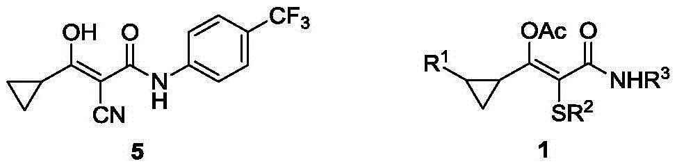 Cyclopropyl alkenyl amide derivative and synthesizing method thereof