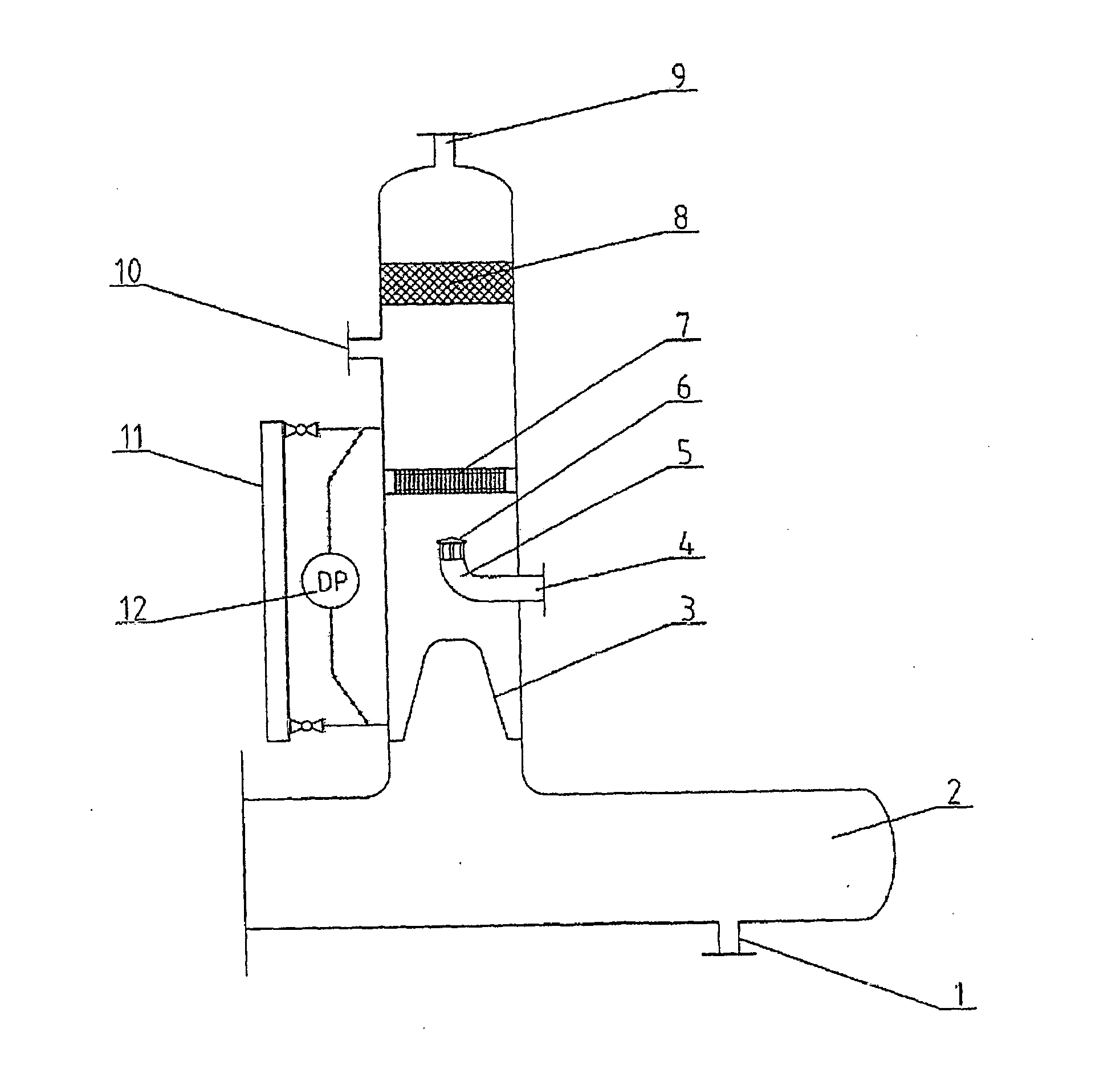 Water removing device for extremely high water content three-phase flow, and measurement device and method for extremely high water content three-phase flow