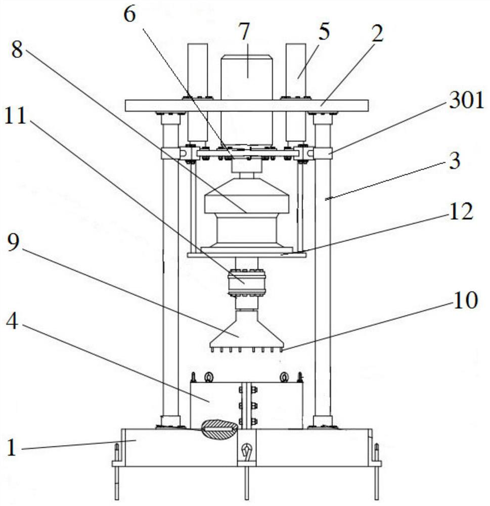 Reduced scale type full-section rock tunneling test device based on multifunctional cutterhead