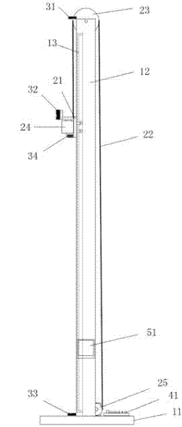 Automatic height measurement device for crops