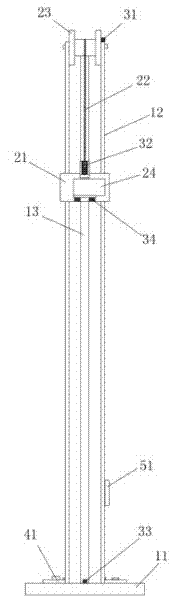 Automatic height measurement device for crops