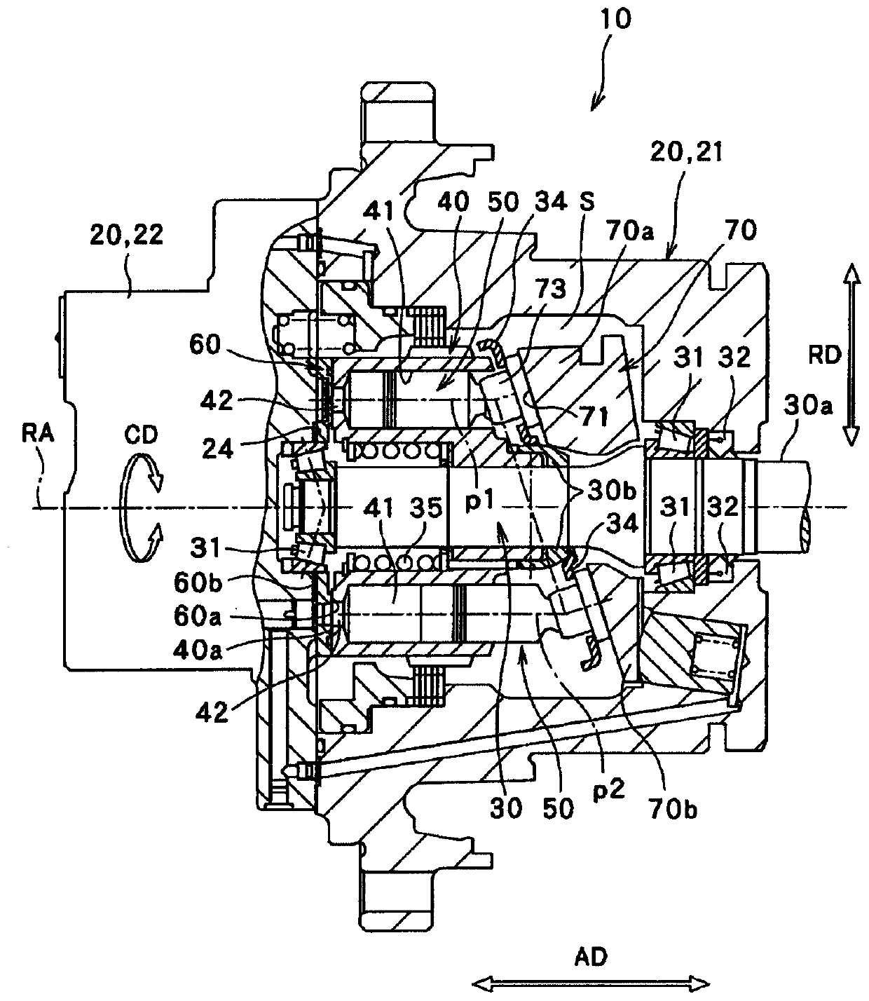 Fluid pressure rotating device and construction machine