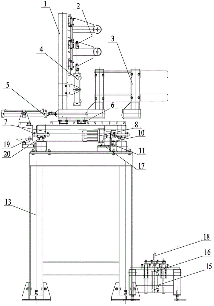 Rear support and adjustment device of sling
