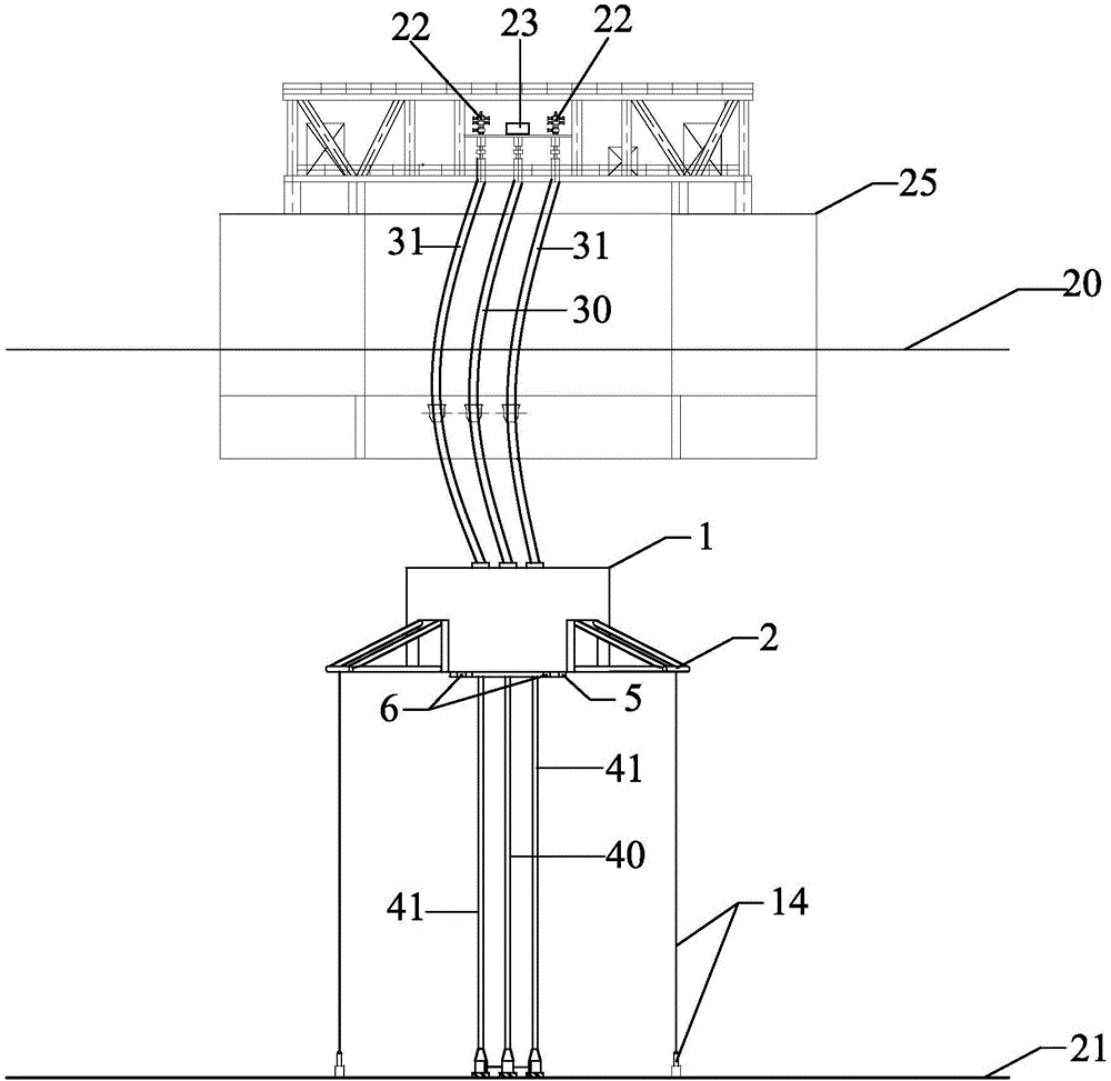 Underwater integrated type system for vertical pipe production and conveying and mounting method thereof