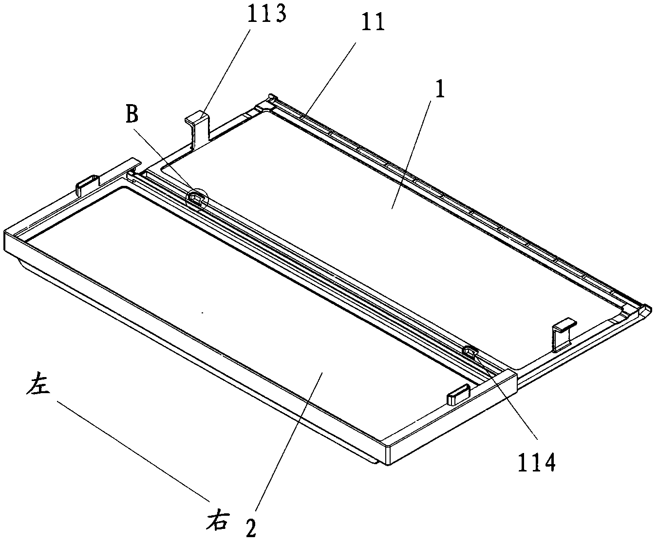 Foldable shelf structure used for refrigeration equipment and refrigerator