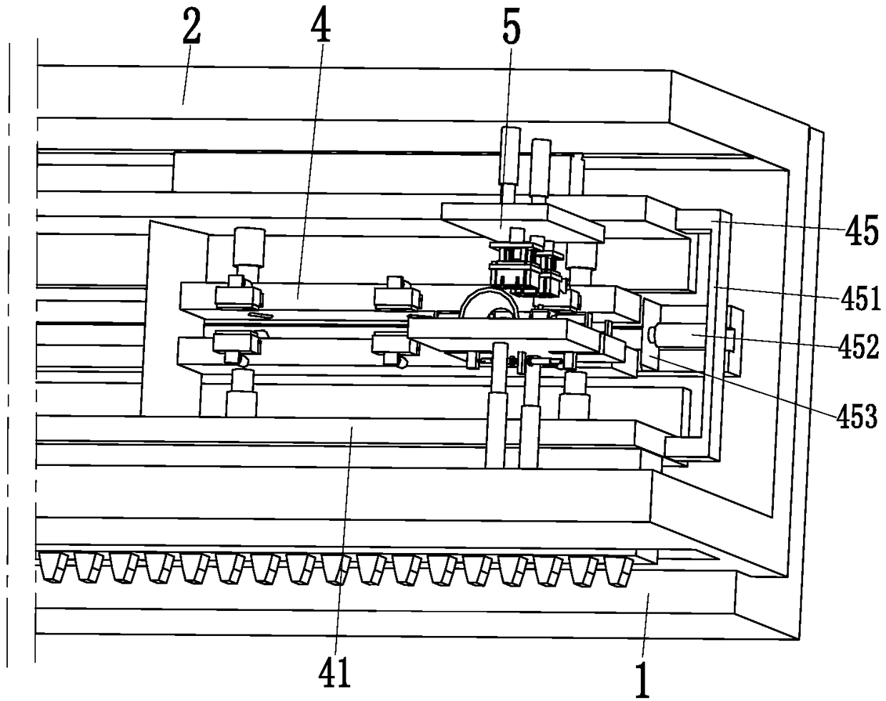 Power line harness terminal fixing connection device and connection processing technology thereof