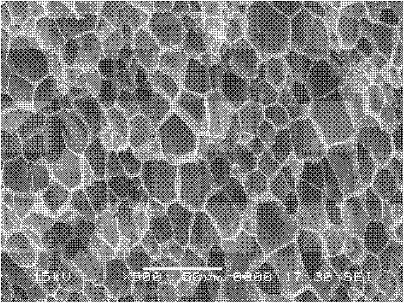 Method for preparing polymer microporous foaming material by supercritical mould foaming