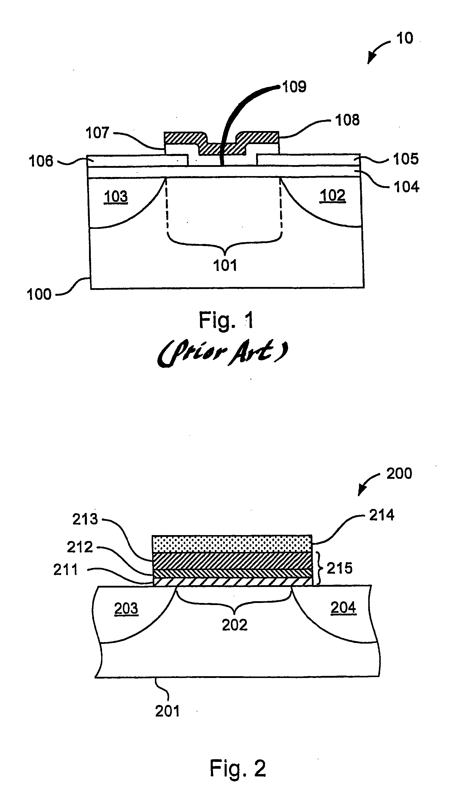 Memory device having an electron trapping layer in a high-K dielectric gate stack