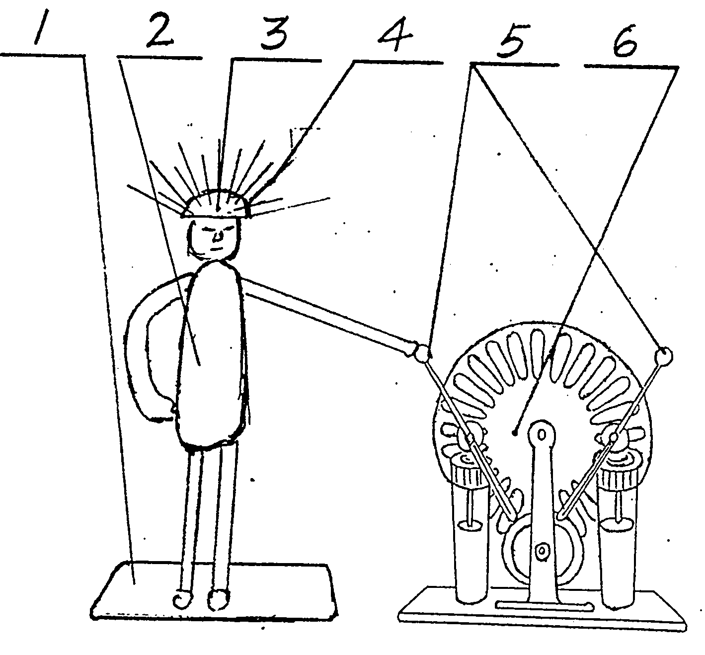 Simulation demonstrating apparatus of electric field line