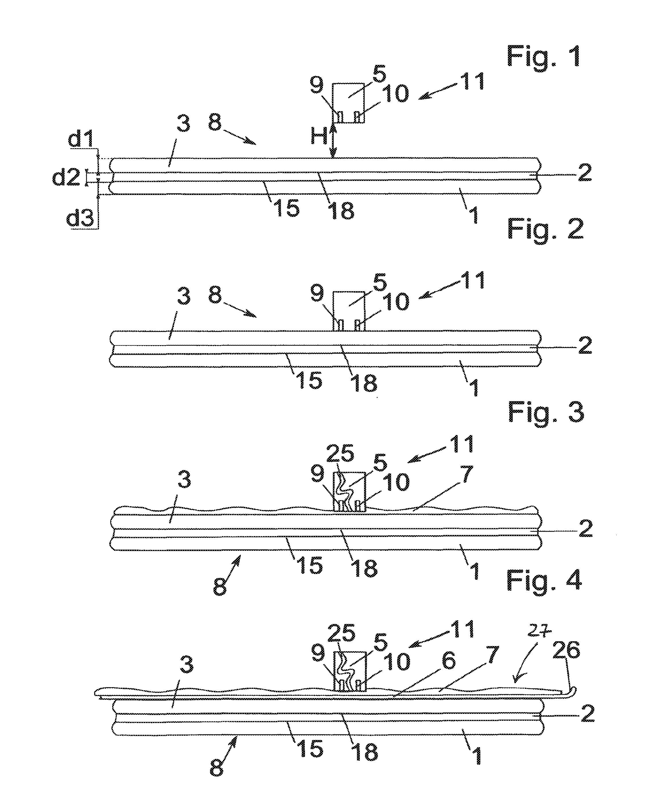 Measuring device and method for measuring layer thicknesses and defects in a wafer stack