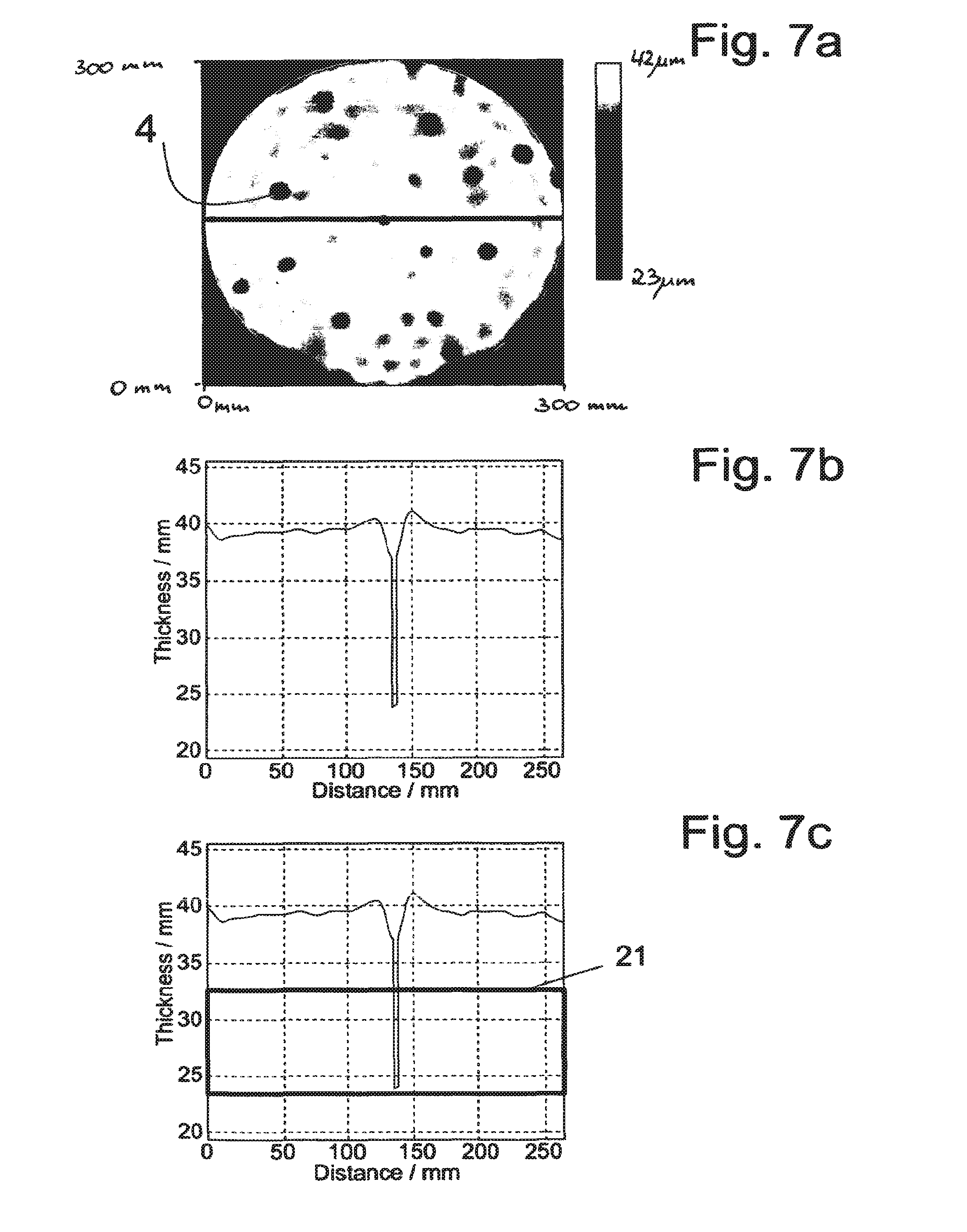 Measuring device and method for measuring layer thicknesses and defects in a wafer stack