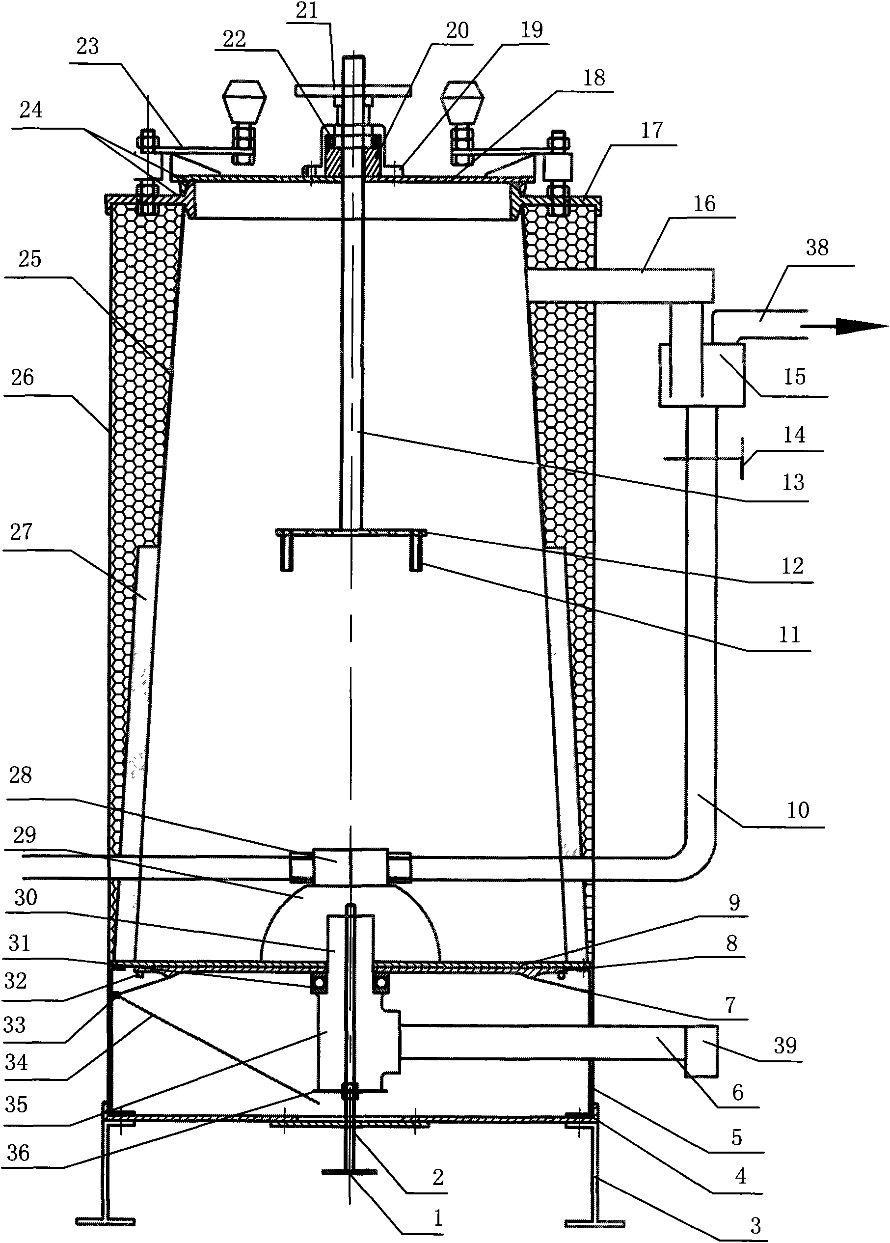 Household straw gasifying device