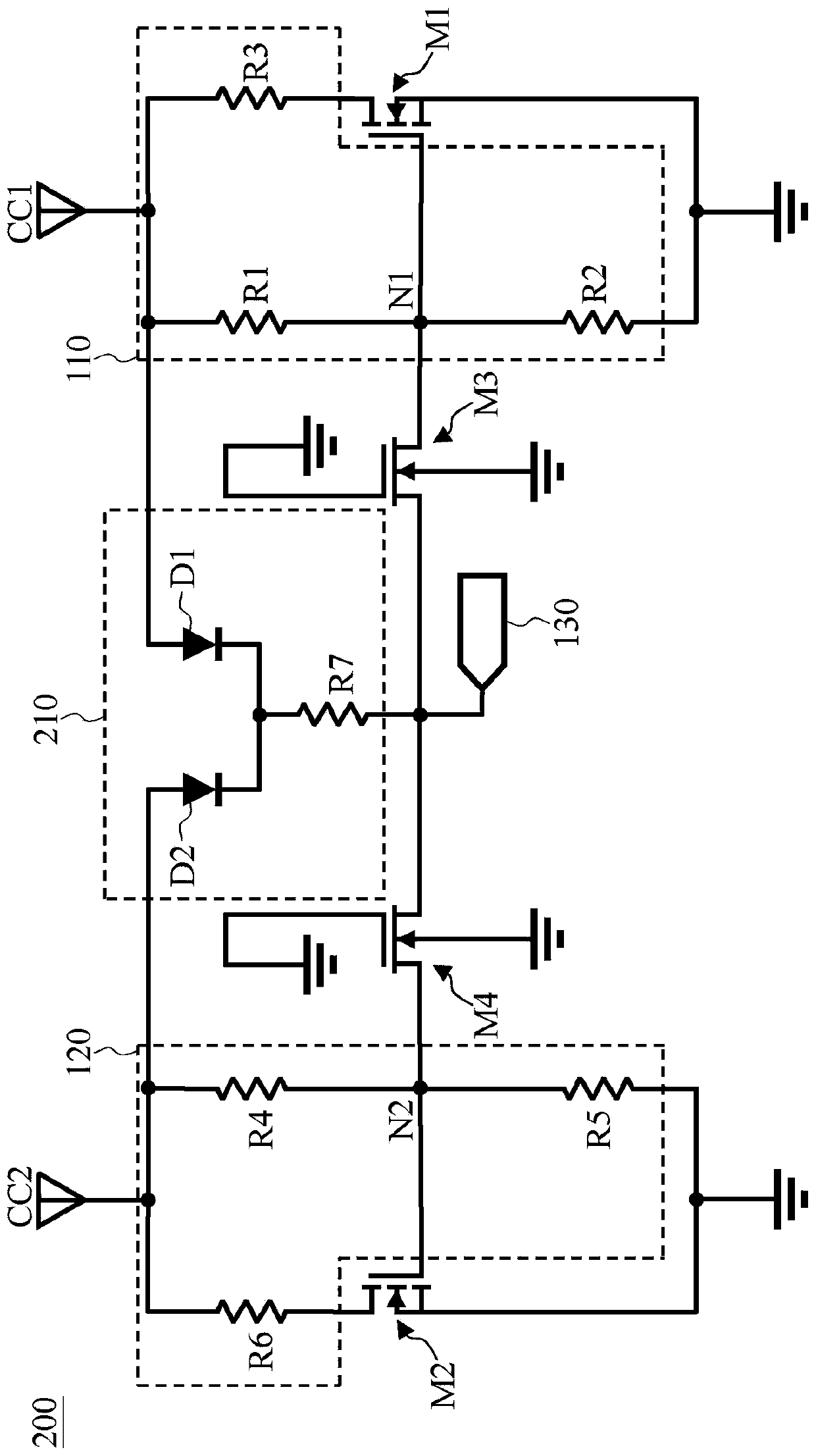 Control circuit for universal serial bus control circuit