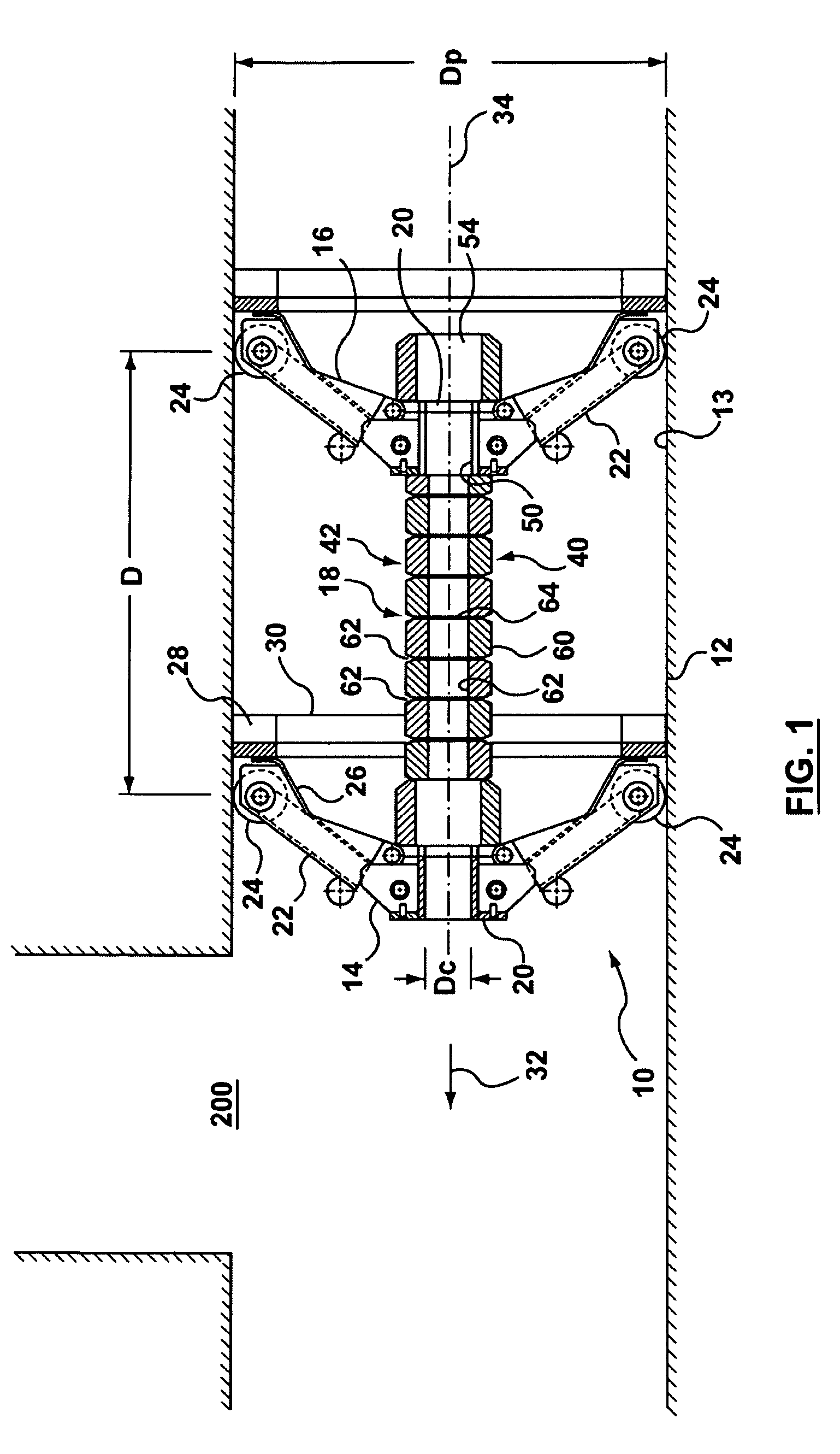 Device for moving a pig through a conduit, such as a pipeline