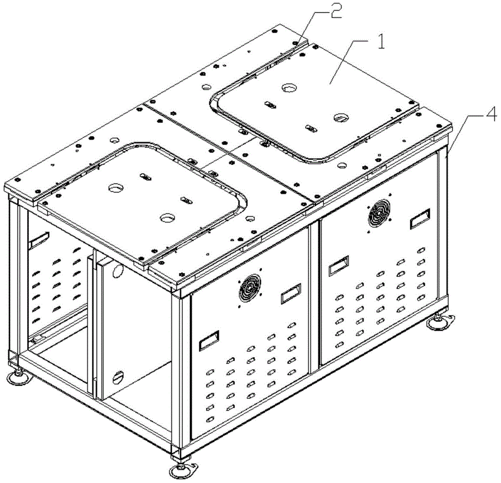 An automatic led lamp head assembly material conveying line body