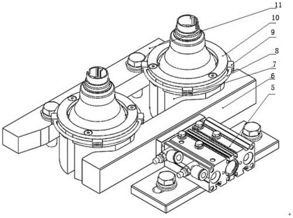 An automatic led lamp head assembly material conveying line body