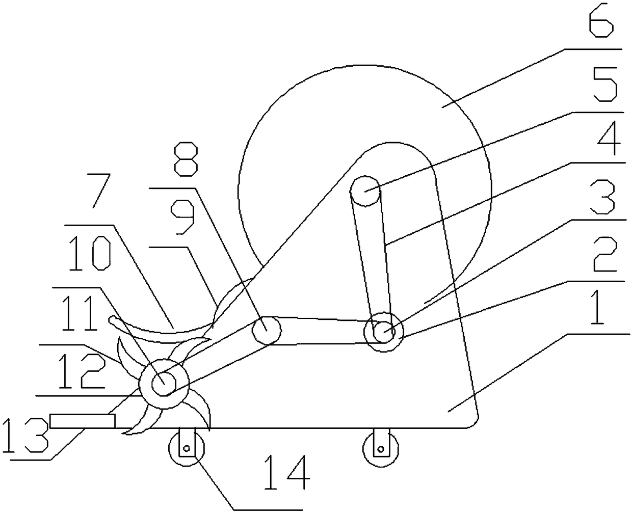 Quick sweet potato vine harvesting apparatus