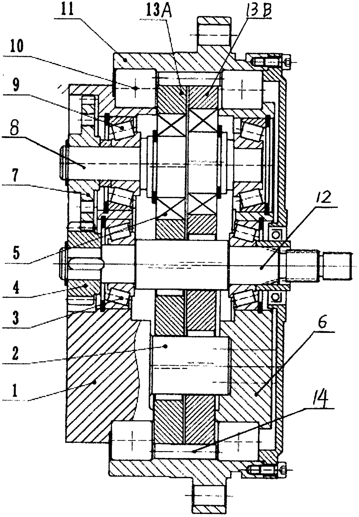 Anti-backlash cycloid reducer of industrial robot