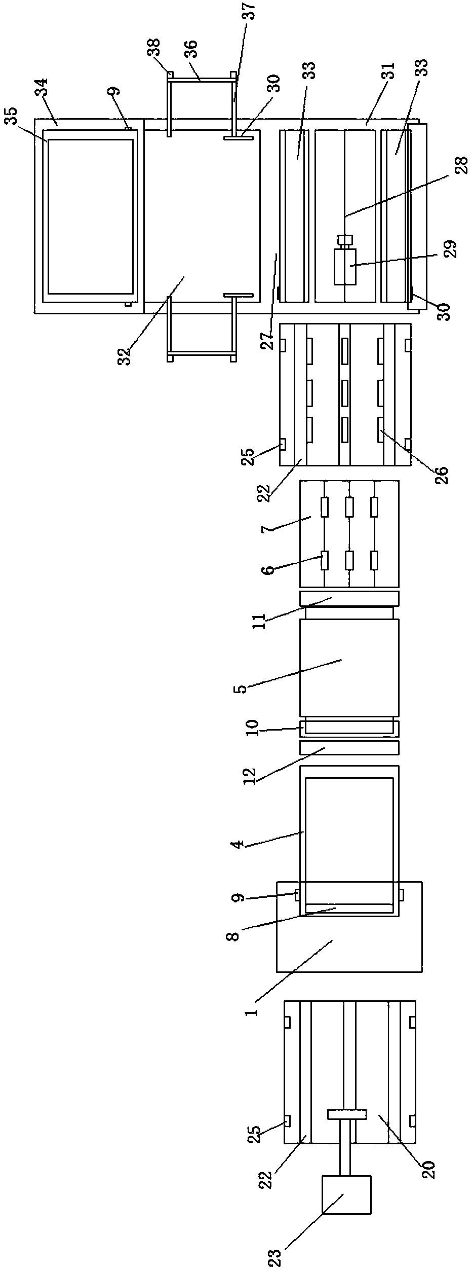 Combined one-piece gluing and trimming device and control method