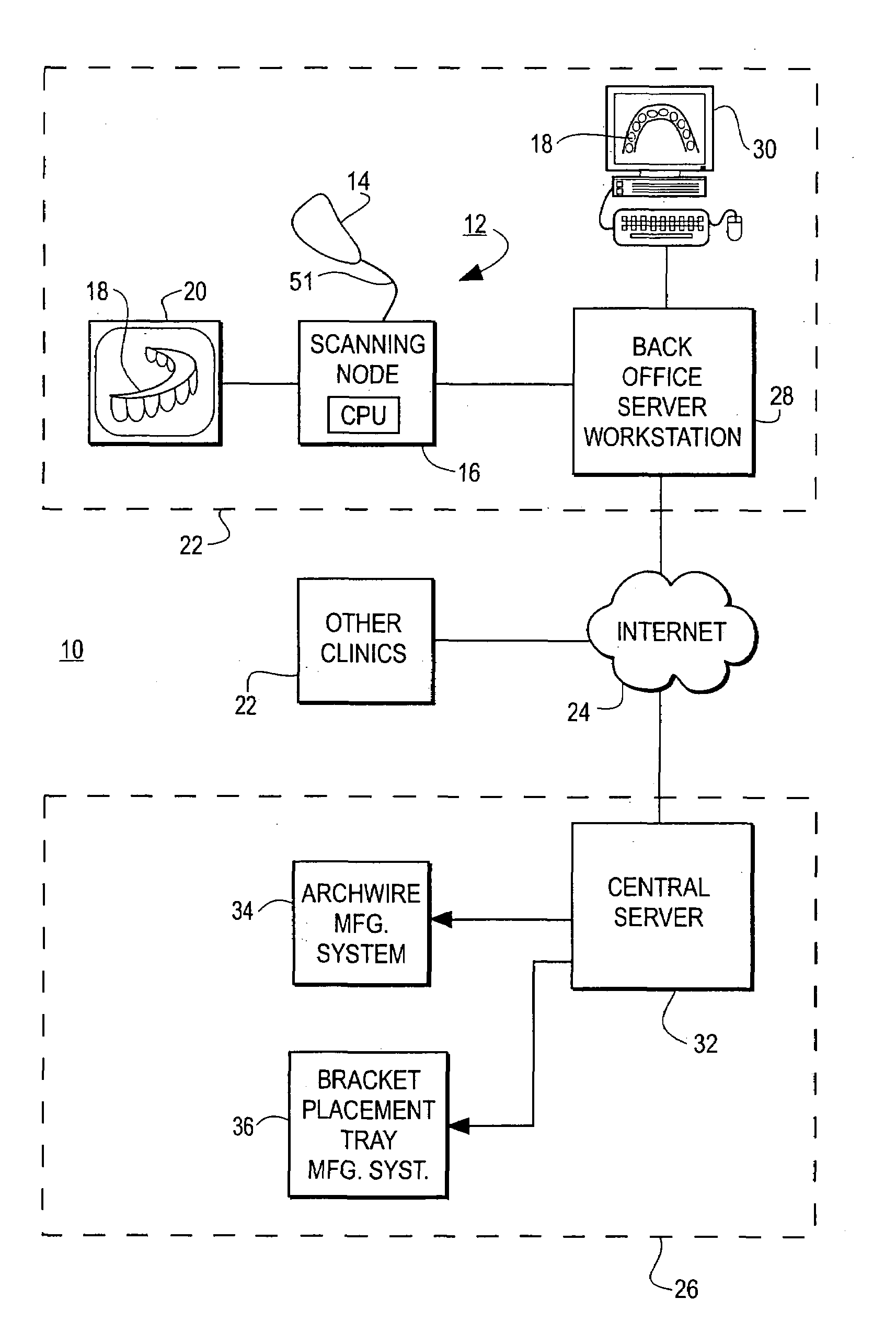 Method and workstation for generating virtual tooth models from three-dimensional tooth data
