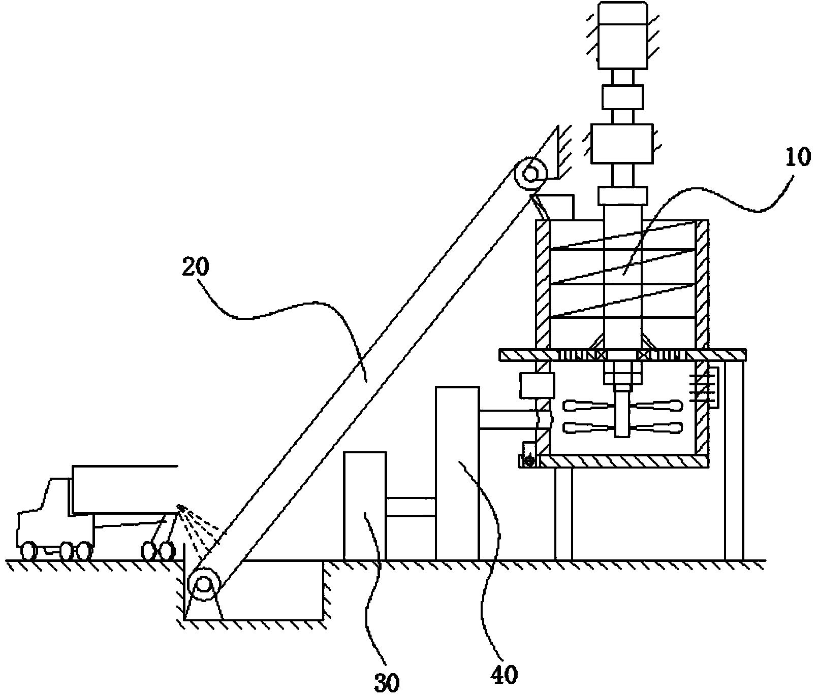 Production line and preparation method of sludge and straw mixed fuel