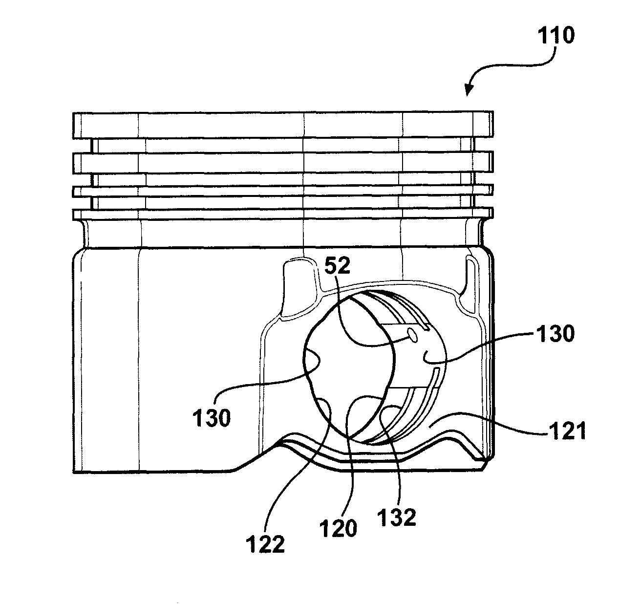 Piston with pin bore lubrication features