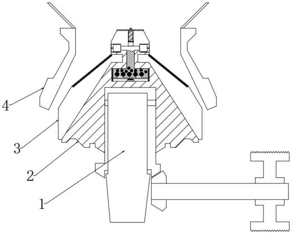 Internal decontamination type cone crusher for mine